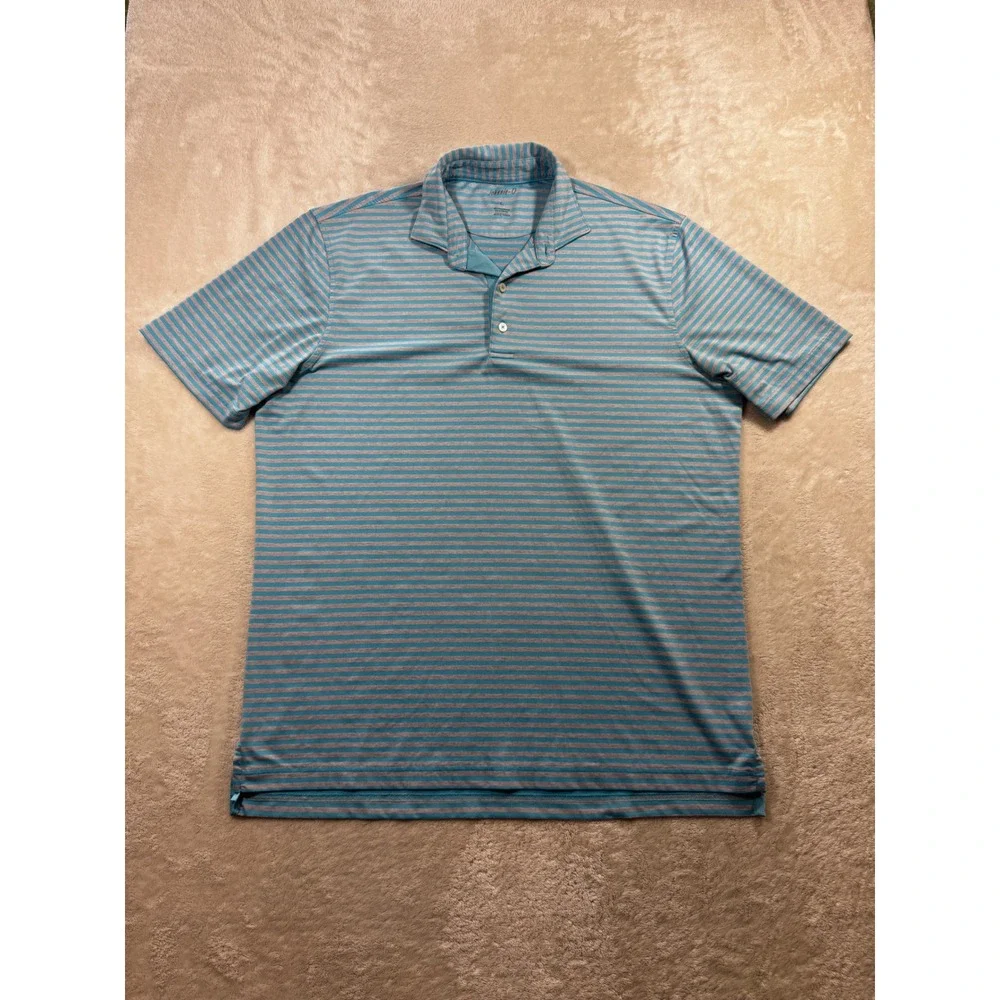 Johnnie-O Mens Niagara Striped Performance Polo Shirt L